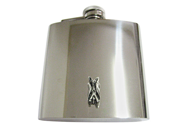 Resting Bat 6 Oz. Stainless Steel Flask