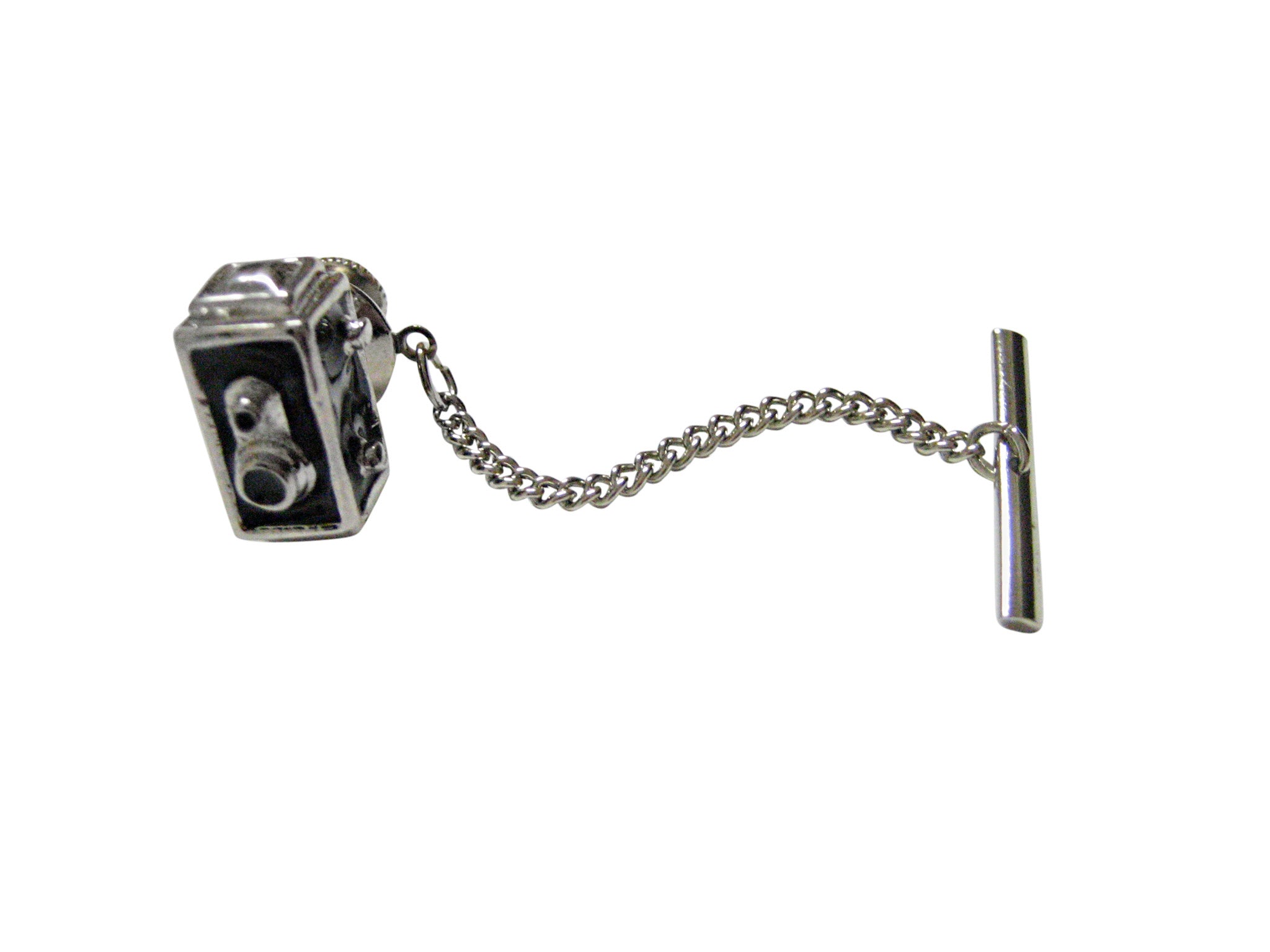 Retro Brownie Camera Box Tie Tack