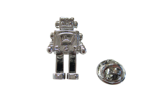 Retro Robot Lapel Pin and Tie Tack