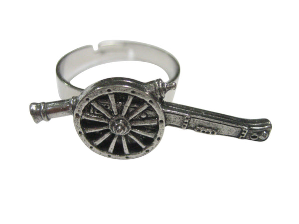 Retro War Cannon Adjustable Size Fashion Ring