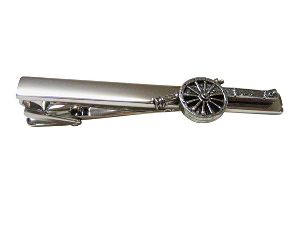 Retro War Artillery Cannon Square Tie Clip
