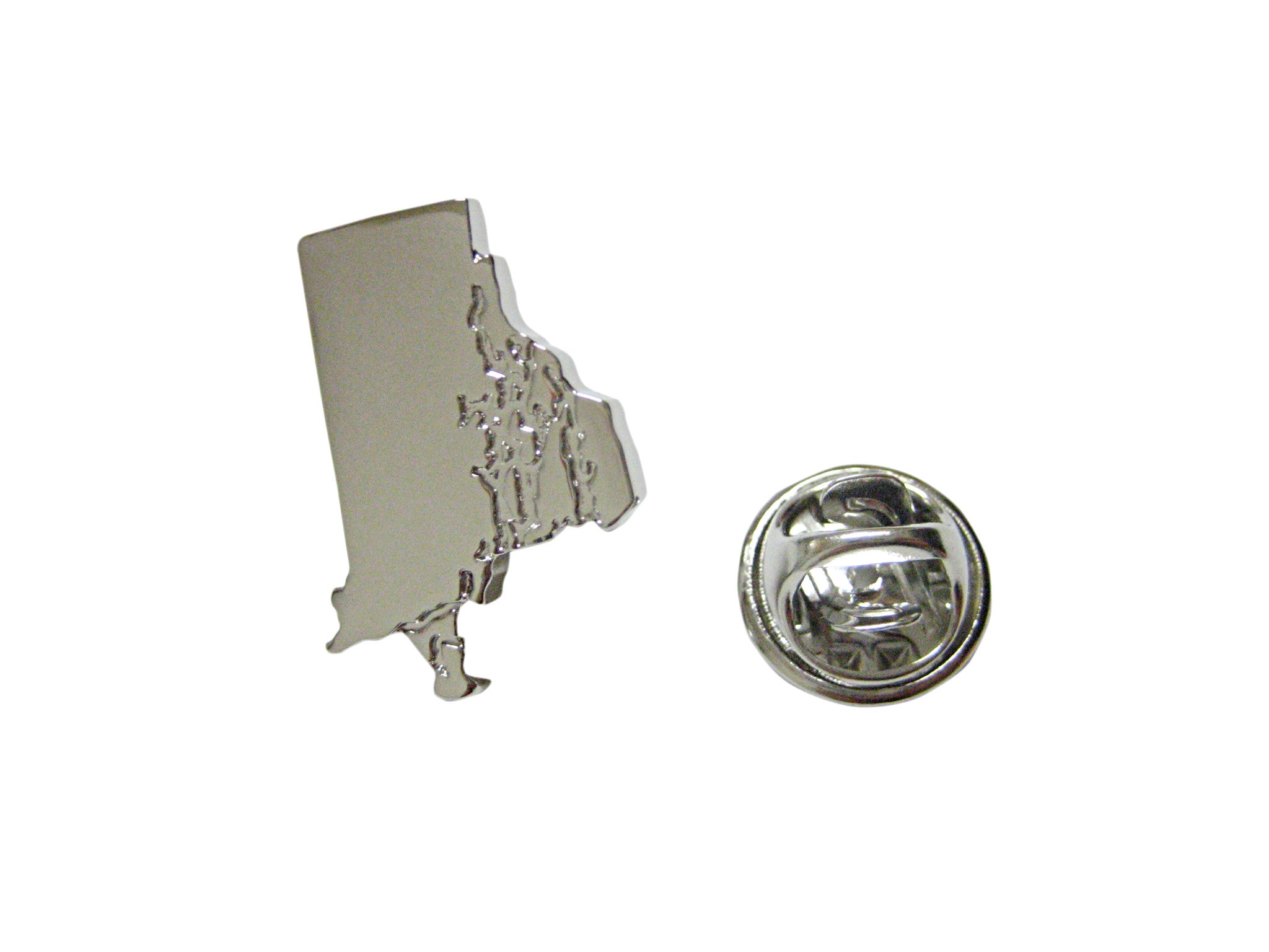Rhode Island State Map Shape Lapel Pin