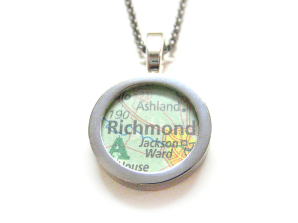 Richmond Virginia Map Pendant Necklace