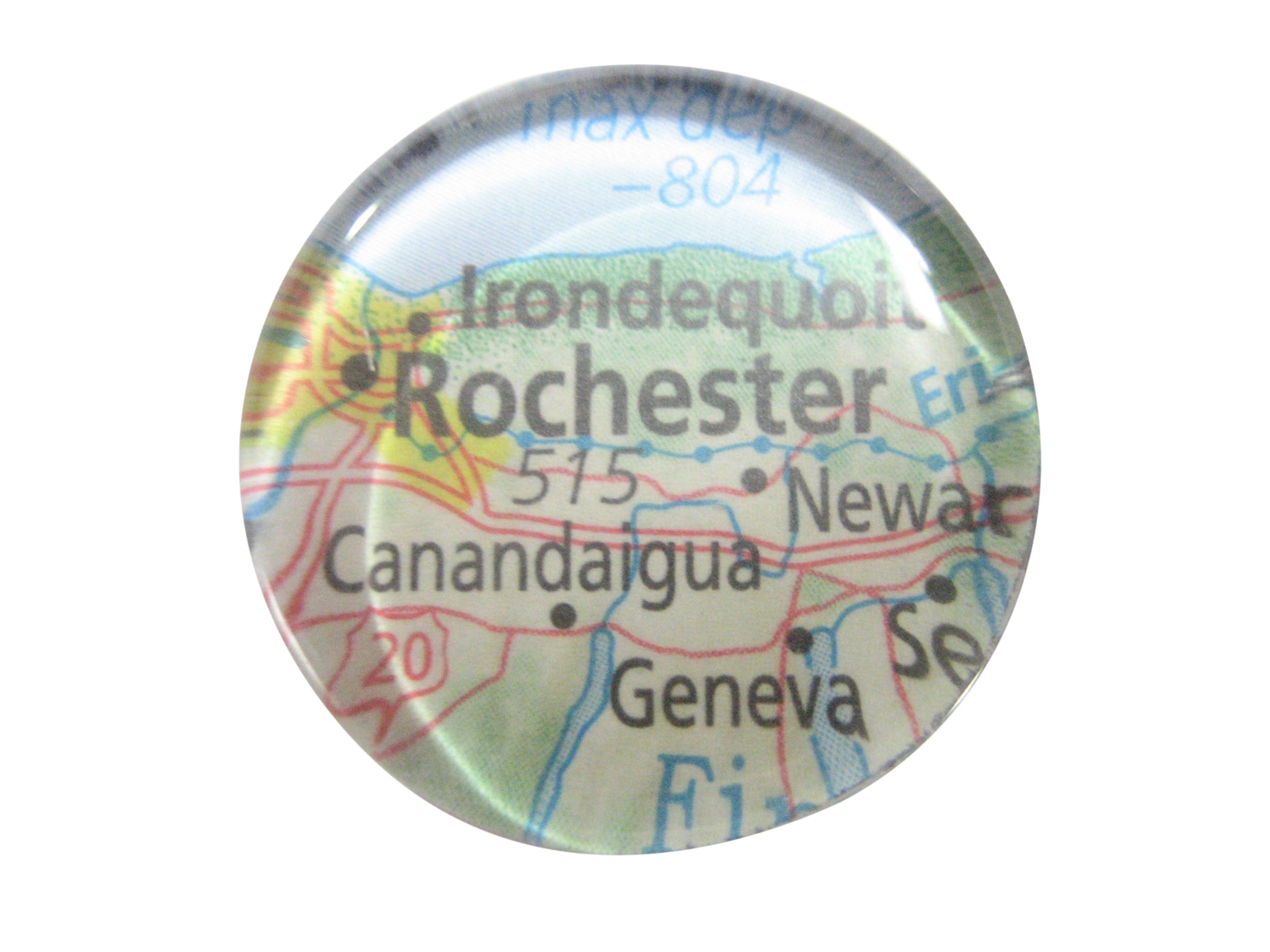 Rochester New York Map Pendant Magnet