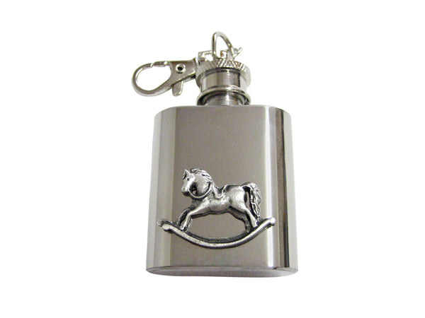 Rocking Horse 1 Oz. Stainless Steel Key Chain Flask
