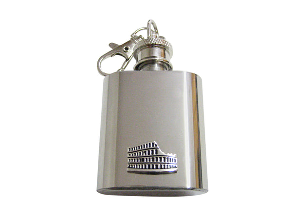 Roman Colosseum 1 Oz. Stainless Steel Key Chain Flask