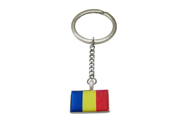 Romania Flag Pendant Keychain