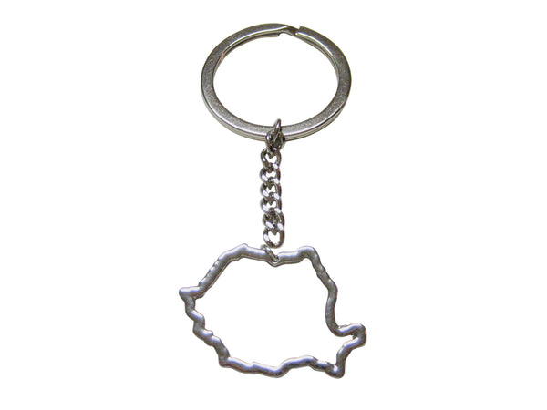 Romania Map Outline Keychain