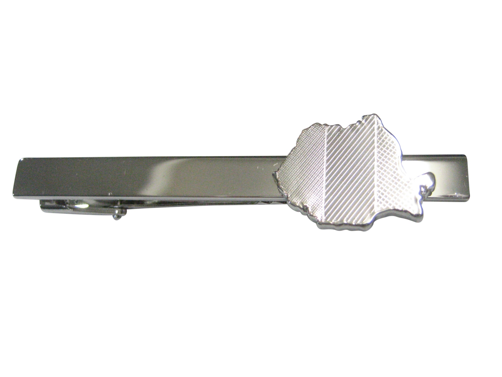Romania Map Shape and Flag Design Tie Clip
