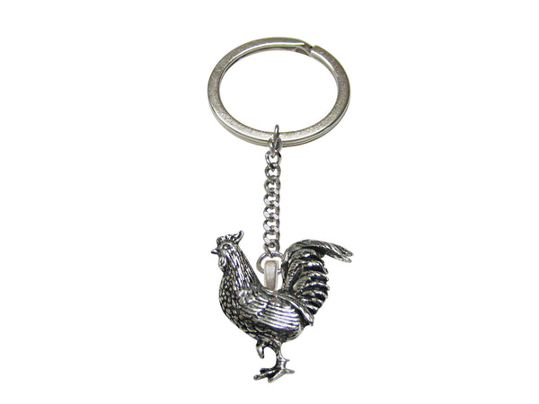 Rooster Chicken Pendant Keychain