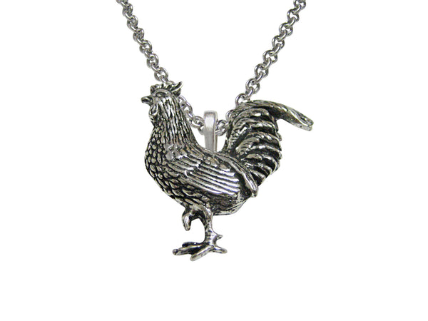 Rooster Chicken Pendant Necklace