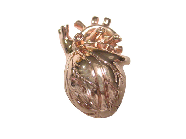 Rose Gold Toned Large Anatomical Heart Magnet