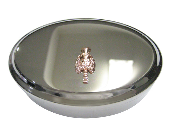 Rose Gold Toned Medical Endocrinology Symbol Oval Trinket Jewelry Box