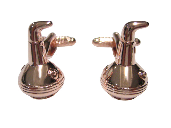 Rose Gold Toned Alcohol Distilling Still Cufflinks