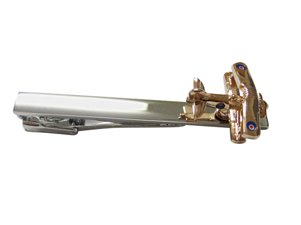 Rose Gold Toned BiPlane Square Tie Clip