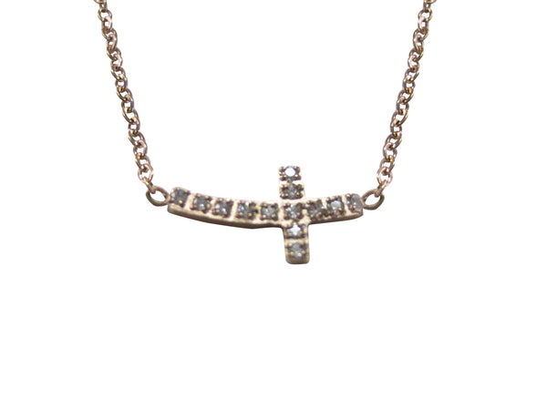 Rose Gold Toned Cross Pendant Necklace