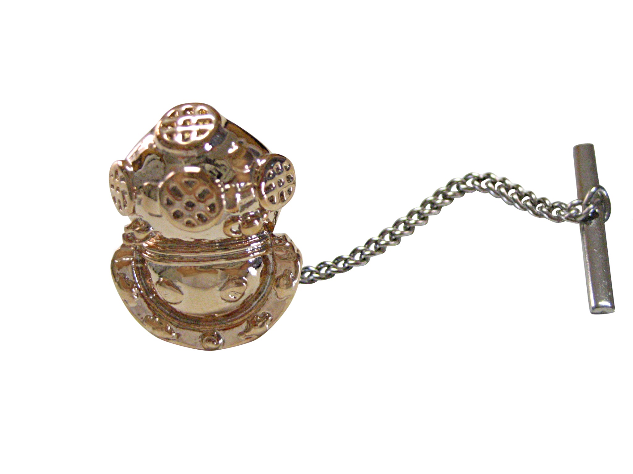 Rose Gold Toned Divers Helmet Tie Tack