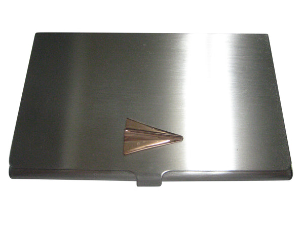 Rose Gold Toned Paper Airplane Business Card Holder