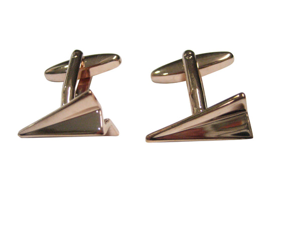 Rose Gold Toned Paper Airplane Cufflinks