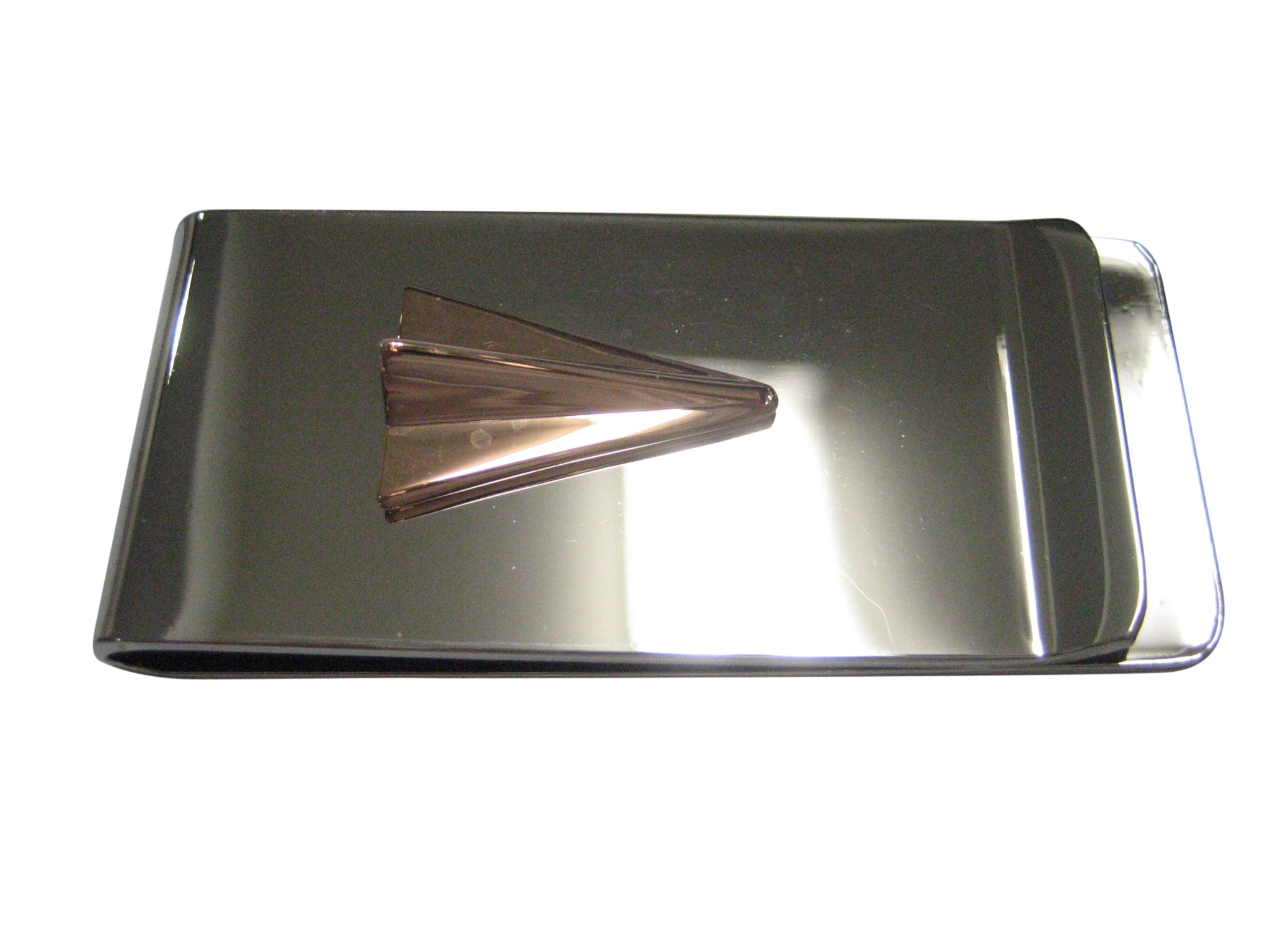 Rose Gold Toned Paper Airplane Money Clip