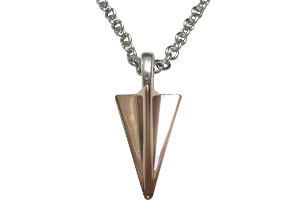 Rose Gold Toned Paper Airplane Pendant Necklace
