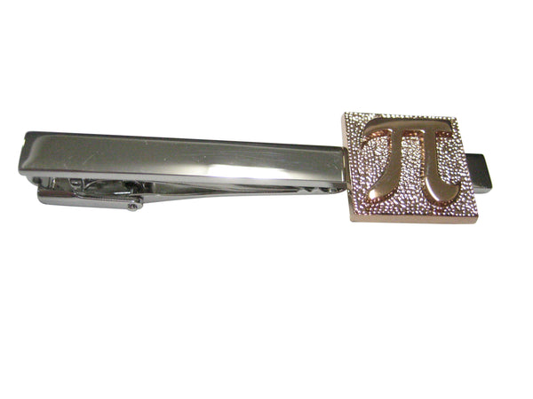 Rose Gold Toned Pi Symbol Tie Clip