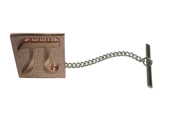 Rose Gold Toned Pi Symbol Tie Tack