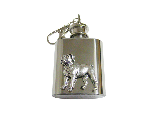 Rottweiler Dog 1 Oz. Stainless Steel Key Chain Flask