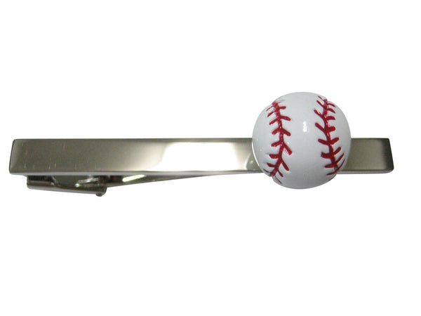 Round Baseball Tie Clip