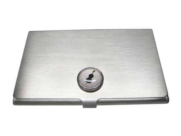 Round Cello Music Instrument Business Card Holder