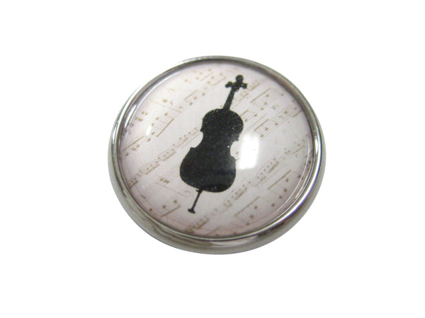 Round Cello Music Instrument Magnet