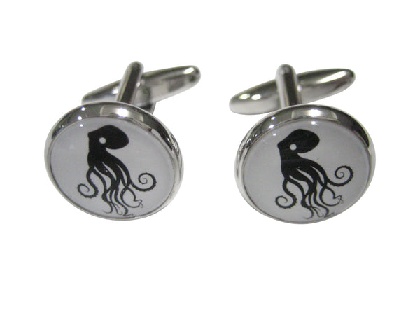 Round Wild Octopus Cufflinks
