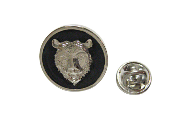 Round Bear Lapel Pin