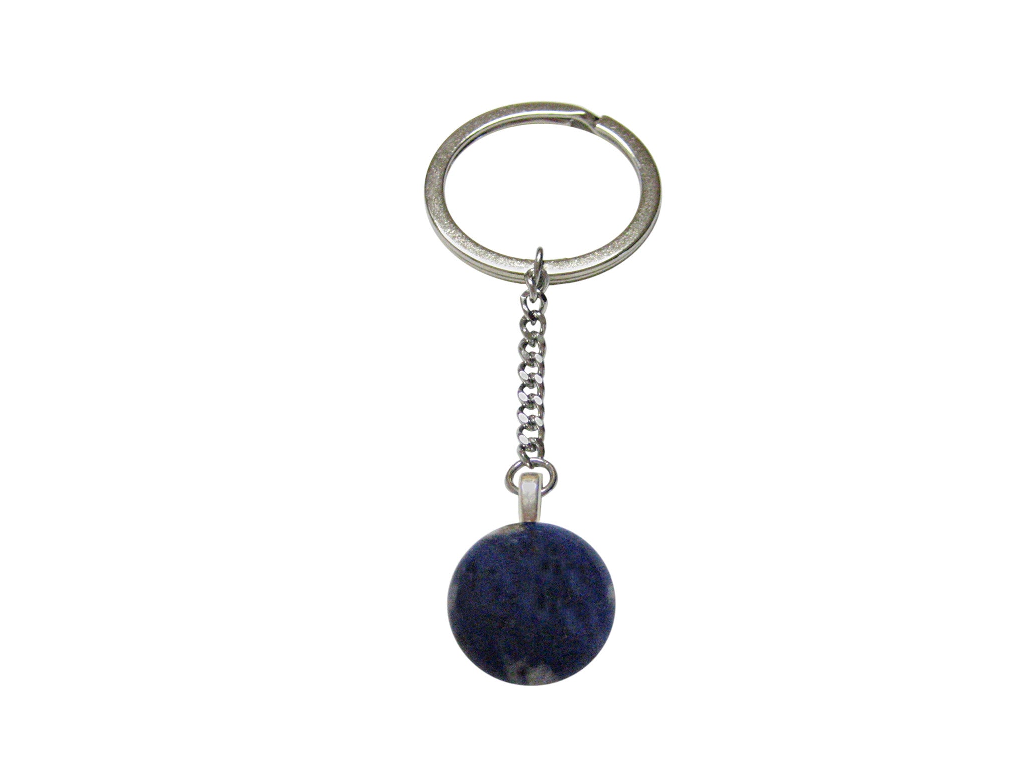 Round Blue Sodalite Keychain