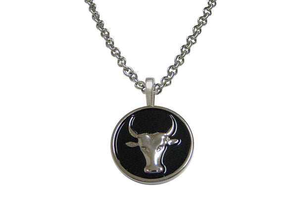 Round Bull Pendant Necklace