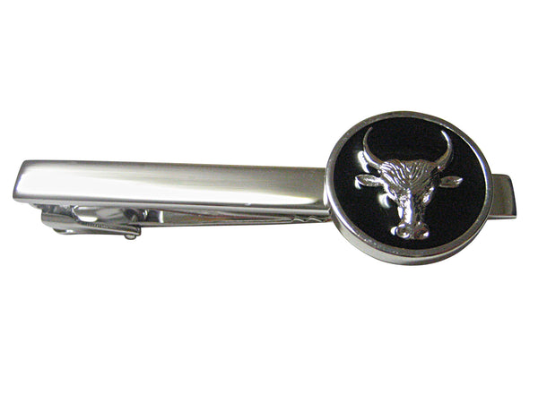 Round Bull Square Tie Clip