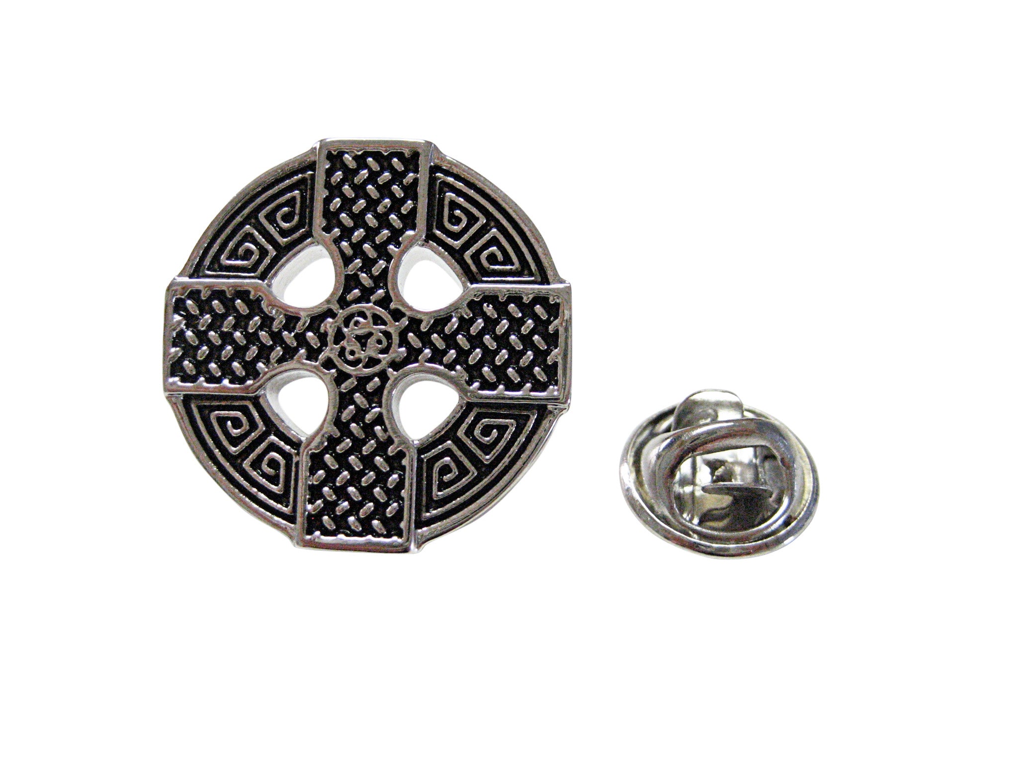 Round Celtic Cross Design Lapel Pin