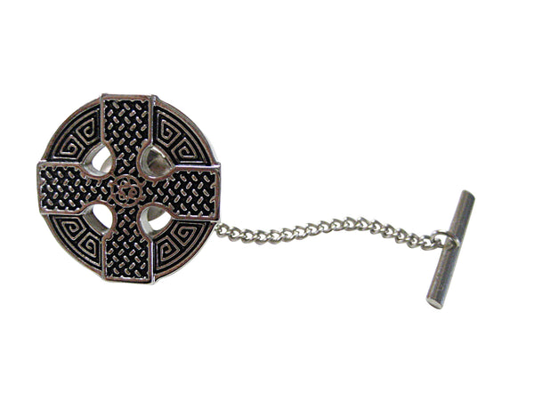 Round Celtic Cross Design Tie Tack