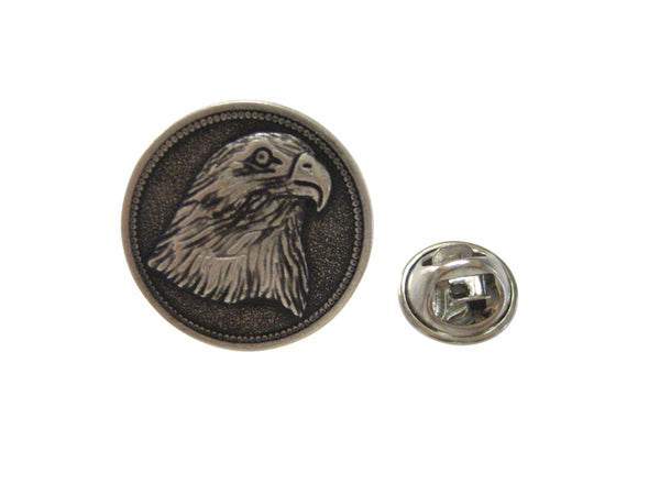 Round Eagle Bird Head Lapel Pin