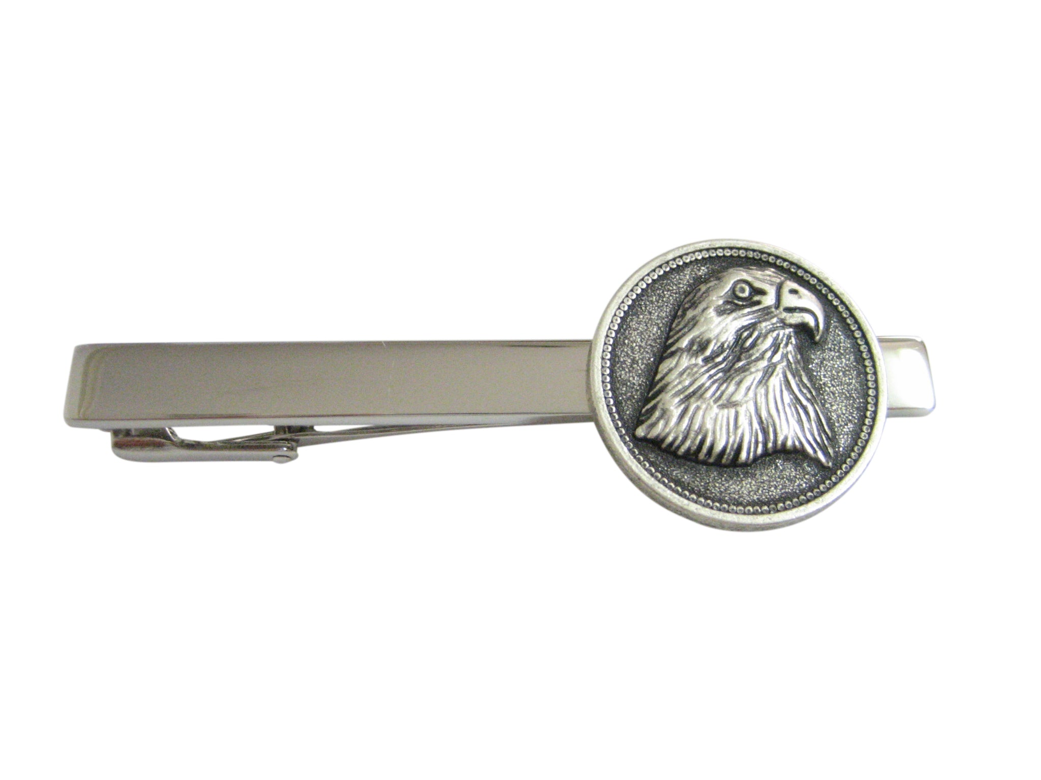 Round Eagle Bird Head Square Tie Clip