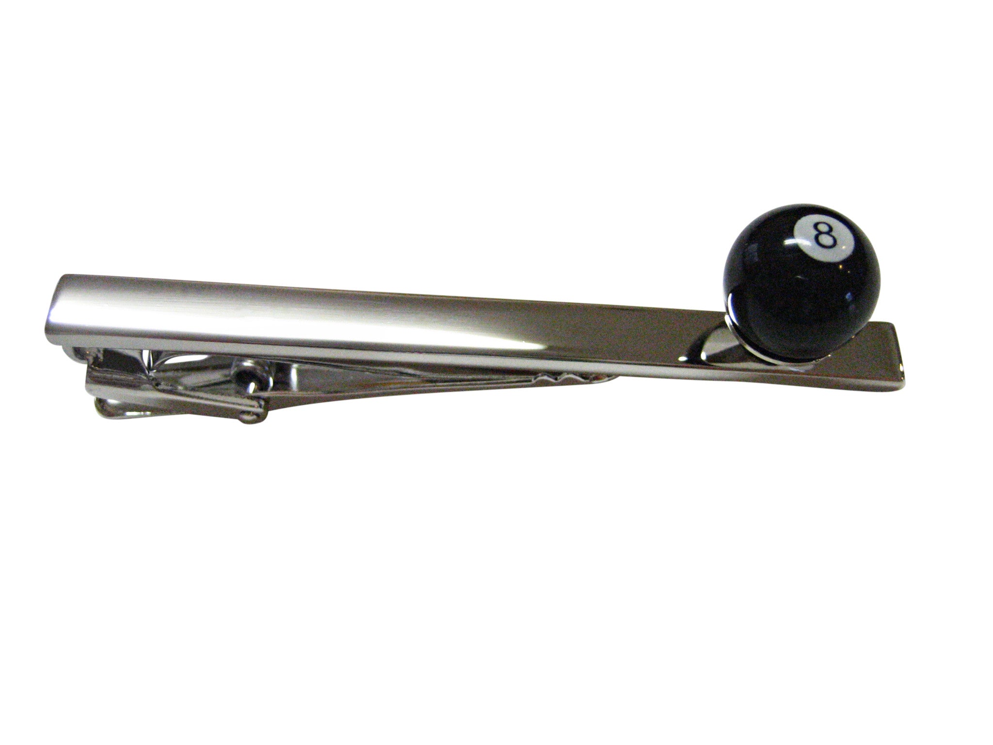 Round Eight Ball Billiards Square Tie Clip