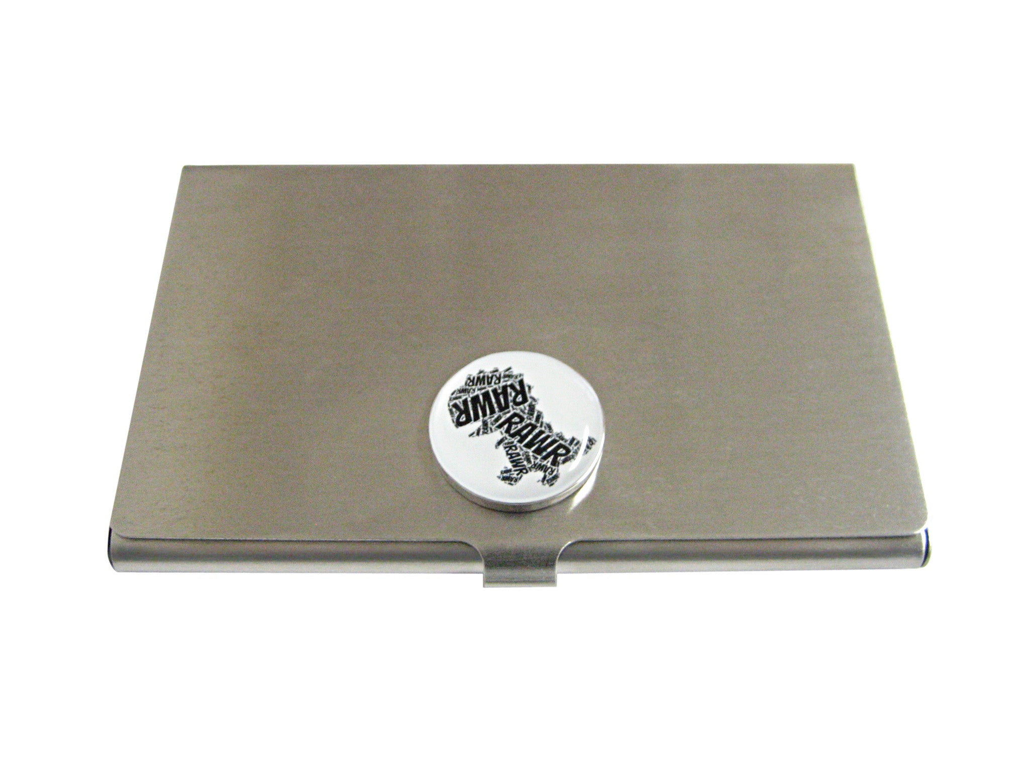 Round Fun T Rex Dinosaur Business Card Holder