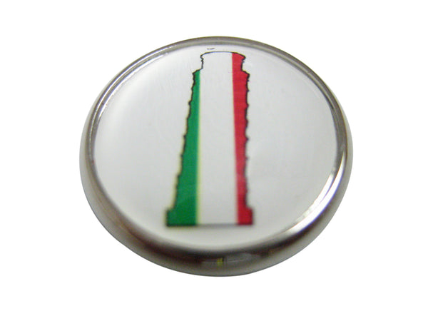 Round Italy Flag Leaning Tower of Pisa Magnet