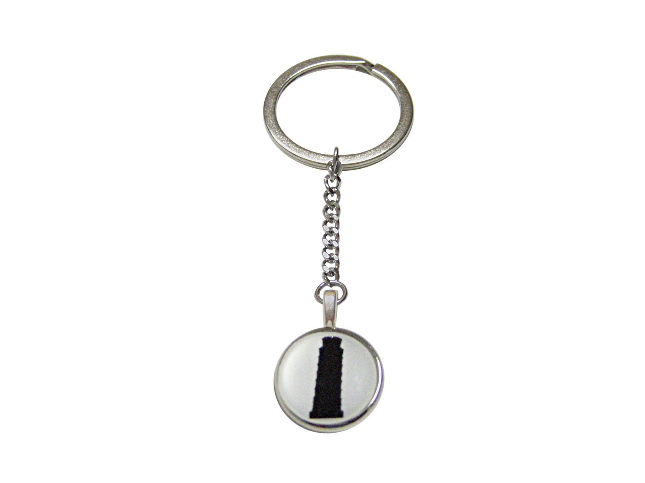 Round Leaning Tower of Pisa Pendant Keychain