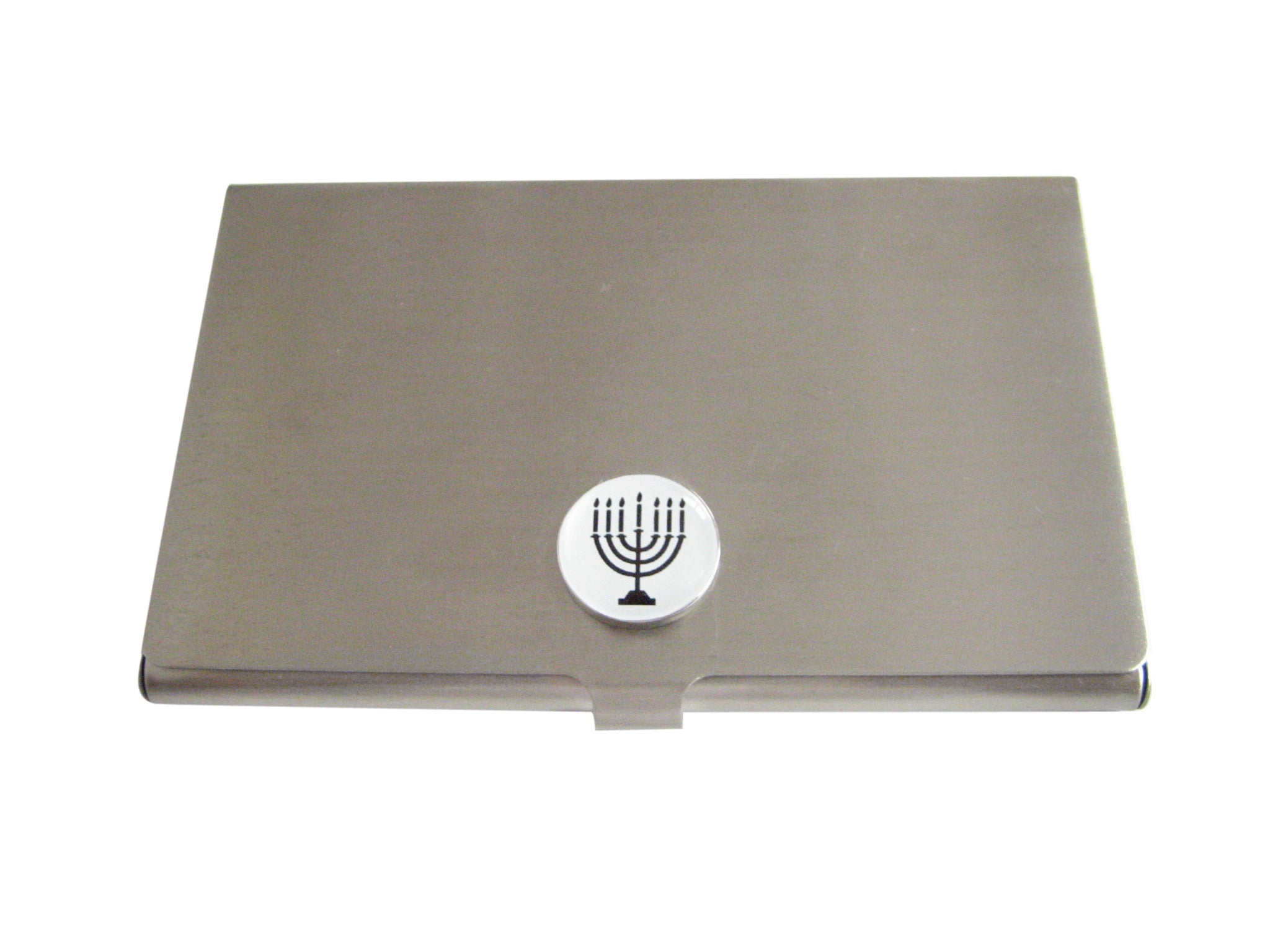 Round Menorah Pendant Business Card Holder