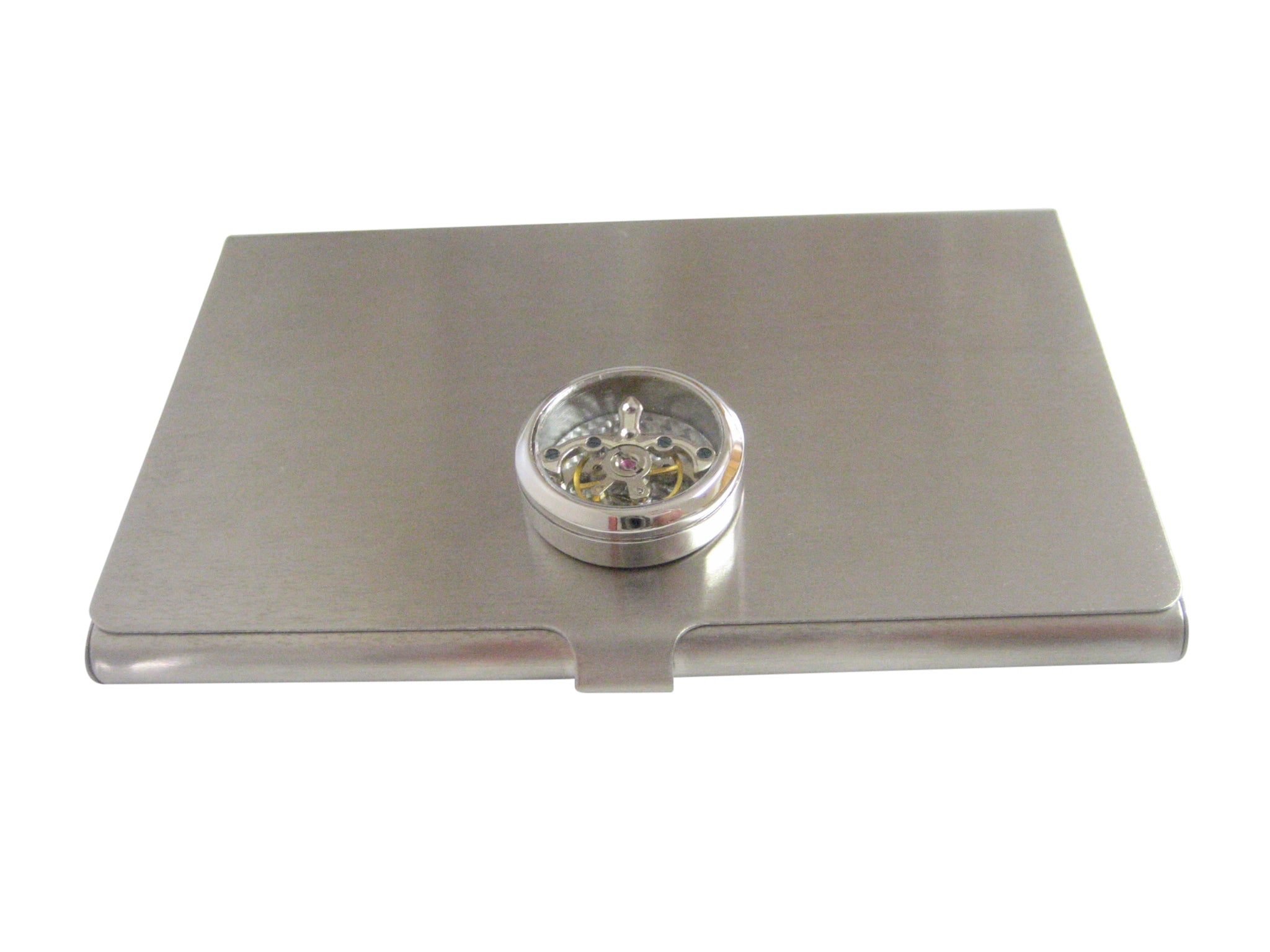 Round Watch Gear Design Business Card Holder