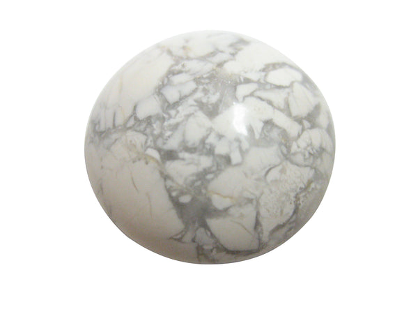 Round White Howlite Gemstone Magnet