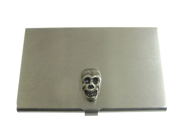 Rounded Skull Pendant Business Card Holder