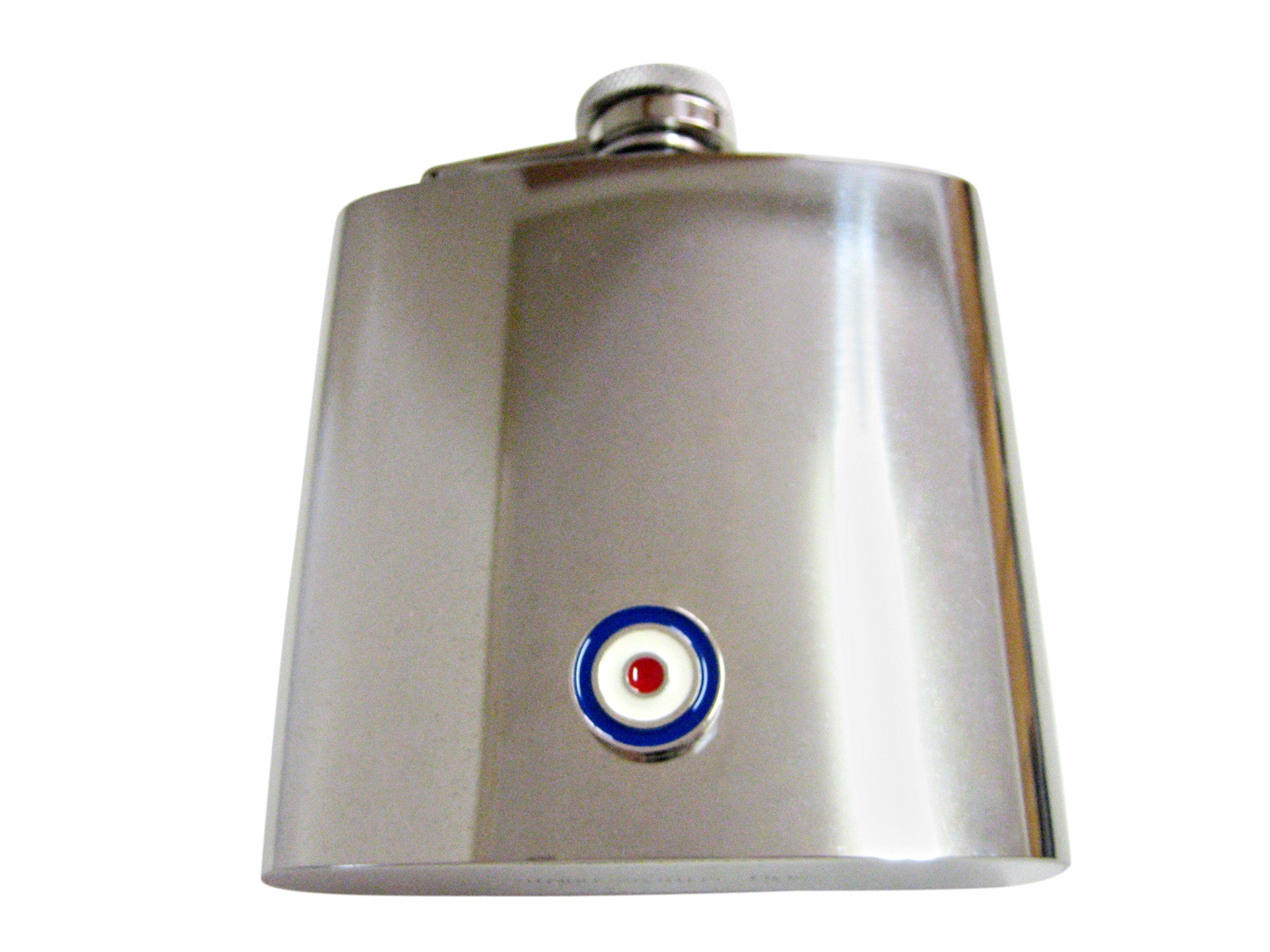Roundel Design 6 Oz. Stainless Steel Flask