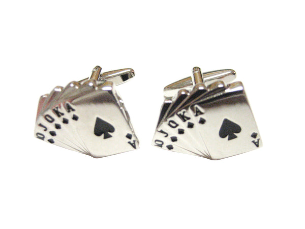 Royal Flush Gambling Cards Cufflinks
